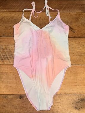 NWT Victoria’s Secret Pale Pink Tie Dye One Piece Swimsuit Large